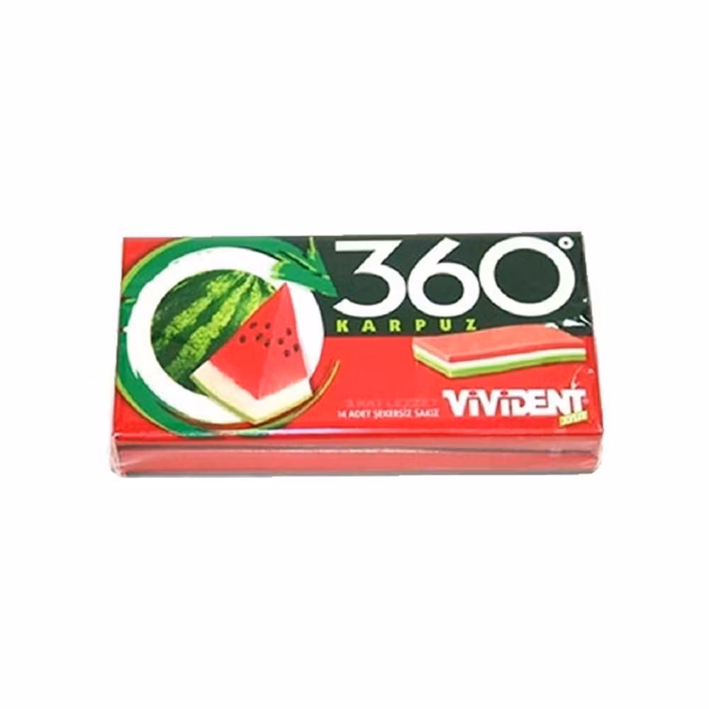 آدامس ویویدنت سه لایه 360 با طعم هندوانه بدون شکر