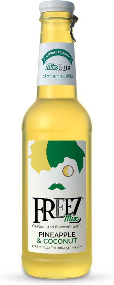 نوشیدنی گازدارFreez Mix PINEAPPLE & COCONUT حجم ۲۷۵ میلی‌لیتر