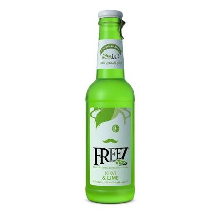 نوشیدنی گازدار FREEZ mix مدل KIWI & LIME حجم ۲۷۵ میلیلیتر