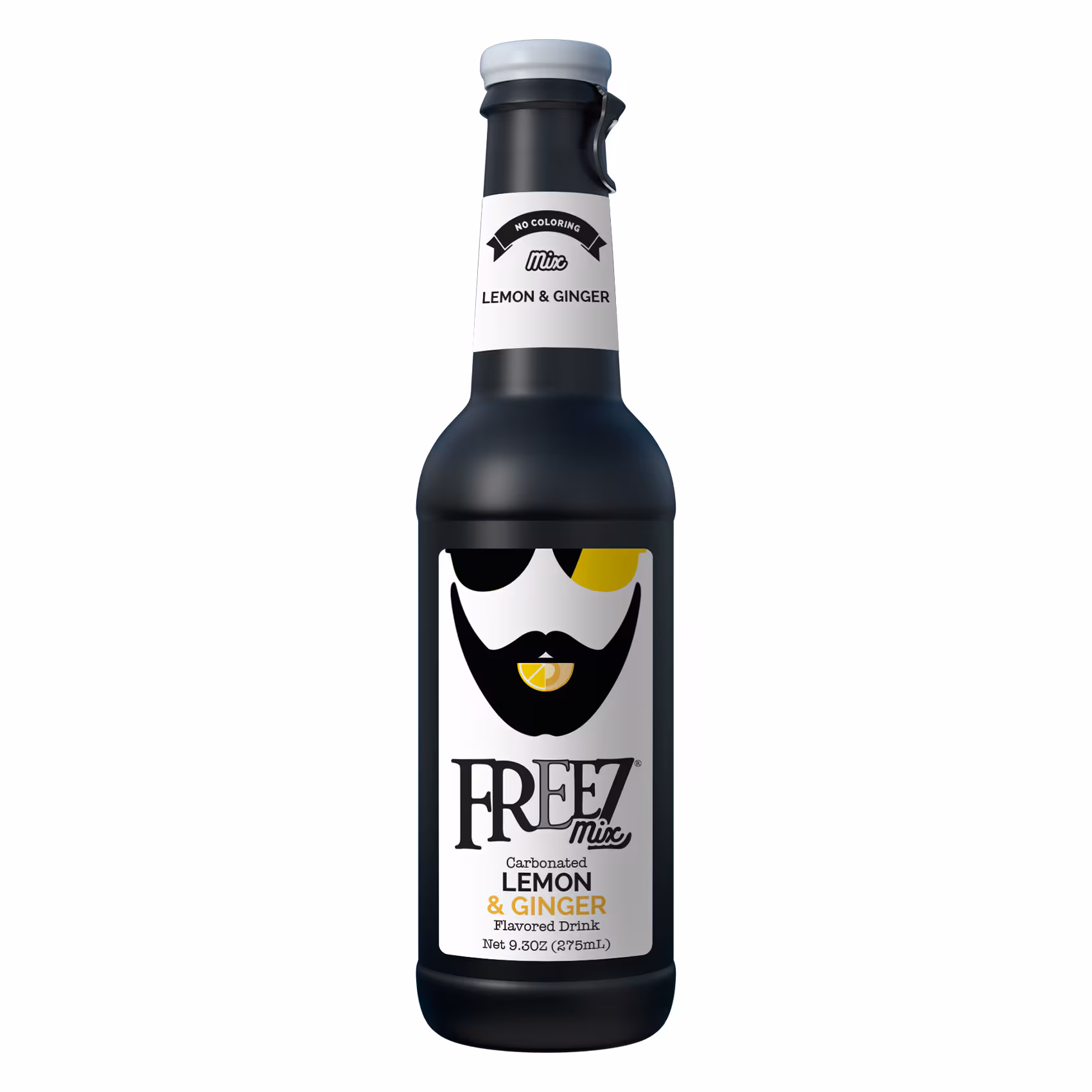 نوشیدنی گازدار FREEZ mix مدل LEMON & GINGER حجم ۲۷۵ میلی‌لیتر